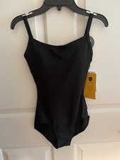 Capezio NWT Black Cami Bratek Leotard MC110, Size Small
