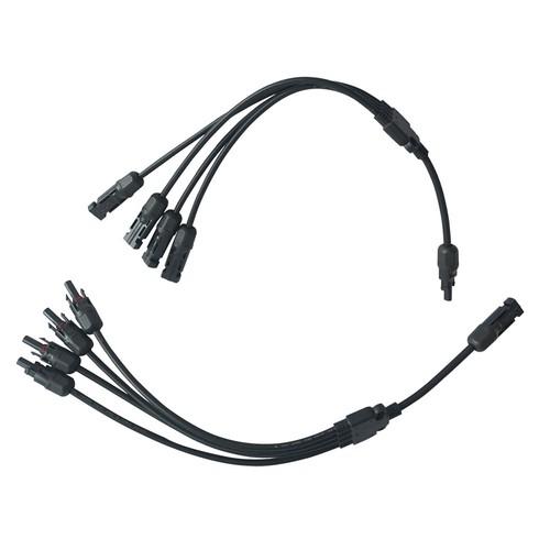 1 Pair Y Type 4 Branch F&M Solar Panel PV Connector Cable Wire Splitter - Picture 3 of 11