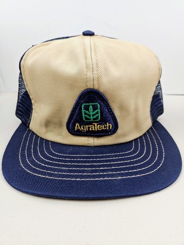 Vintage USA MADE Agratech Farm AG Patch Trucker Hat Snapback Dad Cap