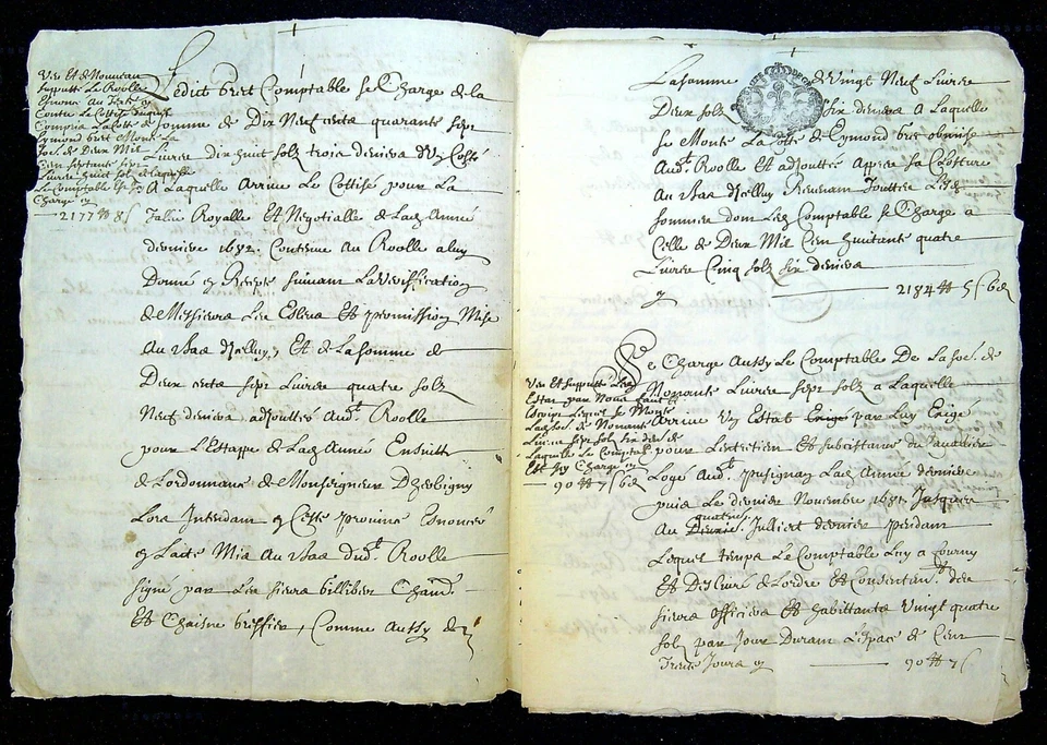 Authentique documents Généralité de Grenoble 1682 - 12 pages - Photo 2/4