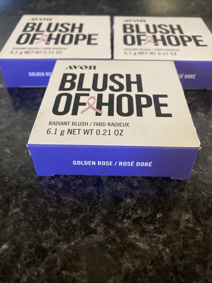 Lot Of 3 Avon Blush Of Hope Radiant Blush Golden Rose - NEW Discontinued Retired - Image 3 of 4