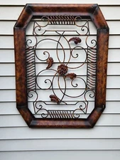Metal Wall Art Sculpture 27" x 36" Large Distressed 12 - 14 LBS Heavy