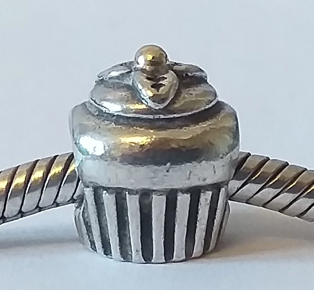 Pandora Cupcake charm Sterling silver