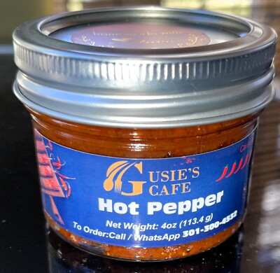 Gusie's Cafe Inferno Sauce ''HOT PEPPER'': Dare to Ignite Your Taste Buds? 4oz