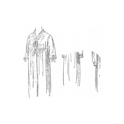 Past Patterns 6673 - Mid 1900s Empire Nightgown Sewing Pattern bust size 34''