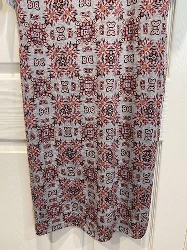 Lularoe - Julia Kleid XL - grau/orange/schwarz Schmetterlinge Azteken Neu mit Etikett - Bild 11 von 19