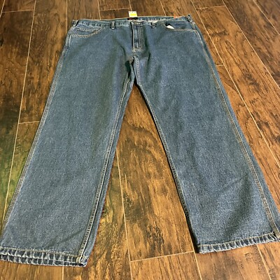 New Wolverine Brand Mens Sz 44x32 Traditional Fit Denim Jeans Medium Blue Wash