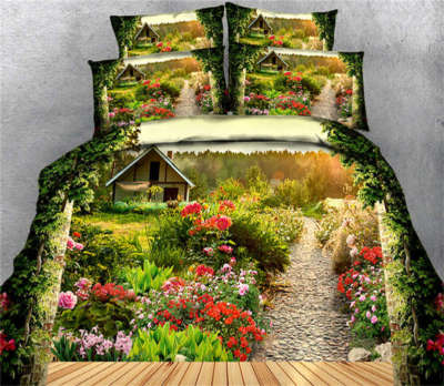 Noteworthy Garden 3D Printing Duvet Quilt Doona Covers Pillow Case Bedding Sets