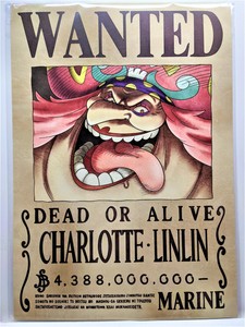One Piece Wanted Poster Charlotte Linlin News Official Mugiwara Store Brand New Ebay