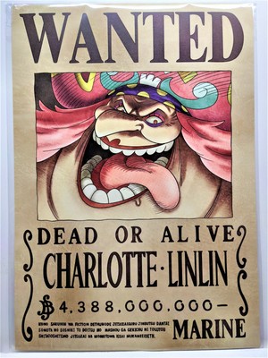 One Piece Wanted Poster Charlotte Linlin News Official Mugiwara Store Brand New Ebay