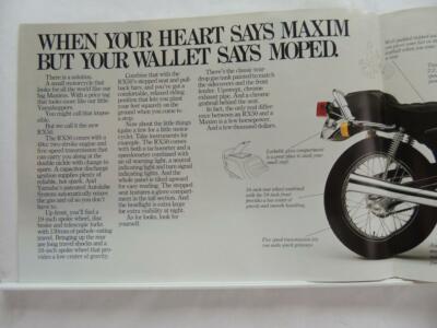 Yamaha RX50 Motorcycle Brochure 2 Stroke 49cc 5 Speed B6537 | eBay
