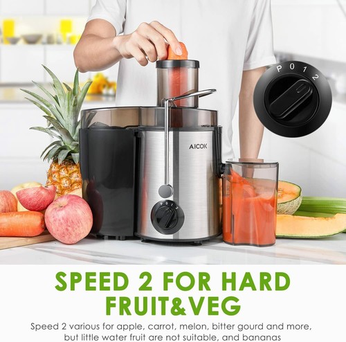 Centrifugal Juicer Machine Wide 3” Feed Chute Juice Extractor - Foto 5 di 8