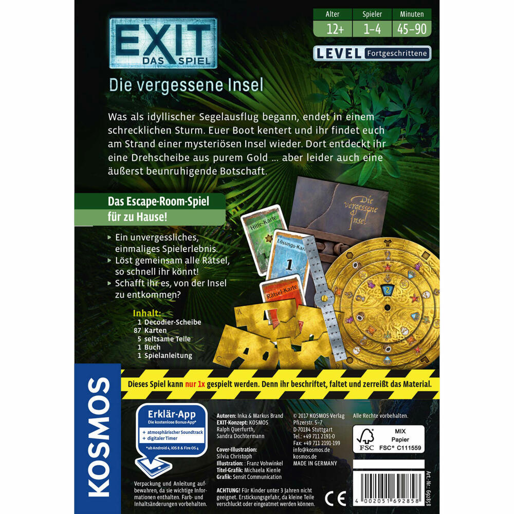 Thumbnail - Kosmos Exit Das Spiel Die Vergessene Insel Escape - Spiel Escape Ab 12
