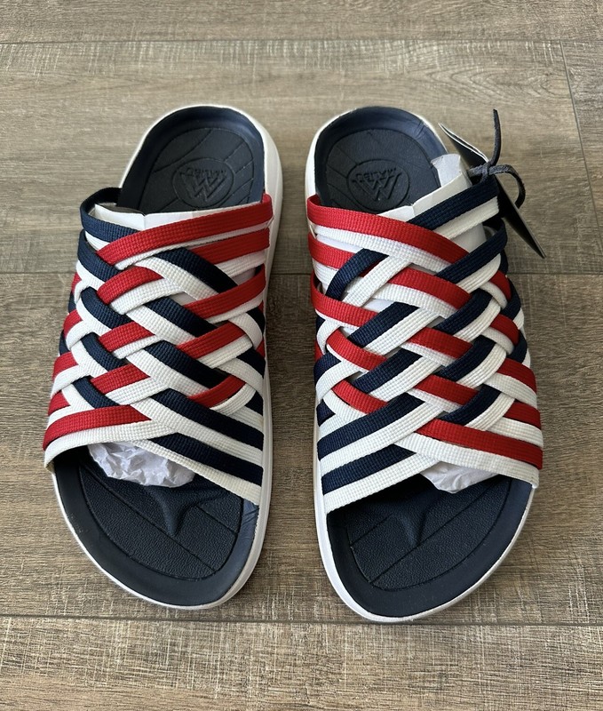 Malibu Zuma II Nylon Slide USA Red White Navy 9 missoni sandal slip on slipper
