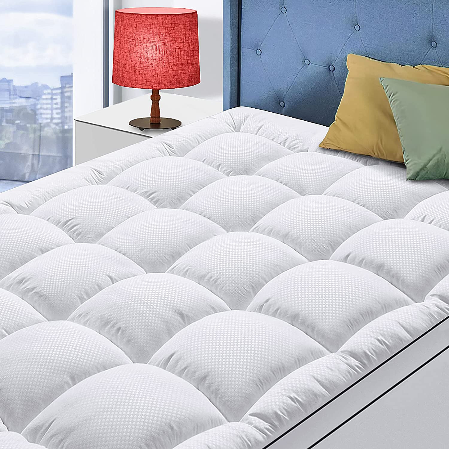 Queen Size Mattress Topper for Back Pain ,Cooling Extra Thick Mattress 8-21inch