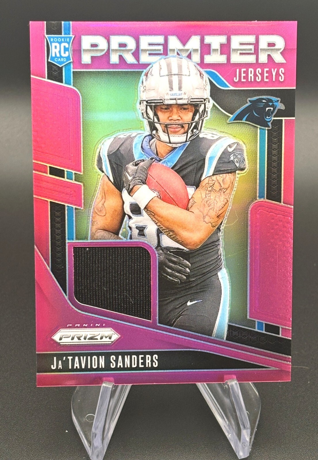 2024 Panini Prizm Ja'Tavion Sanders Premier Jerseys Pink RC #PJ-JSS