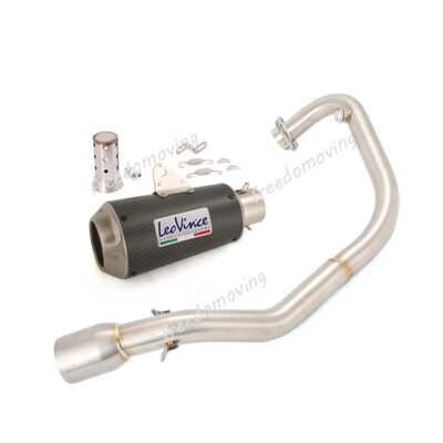 For CF-Moto ST125 Whole Exhaust System Header Link Pipe Carbon Fiber Muffler Tip