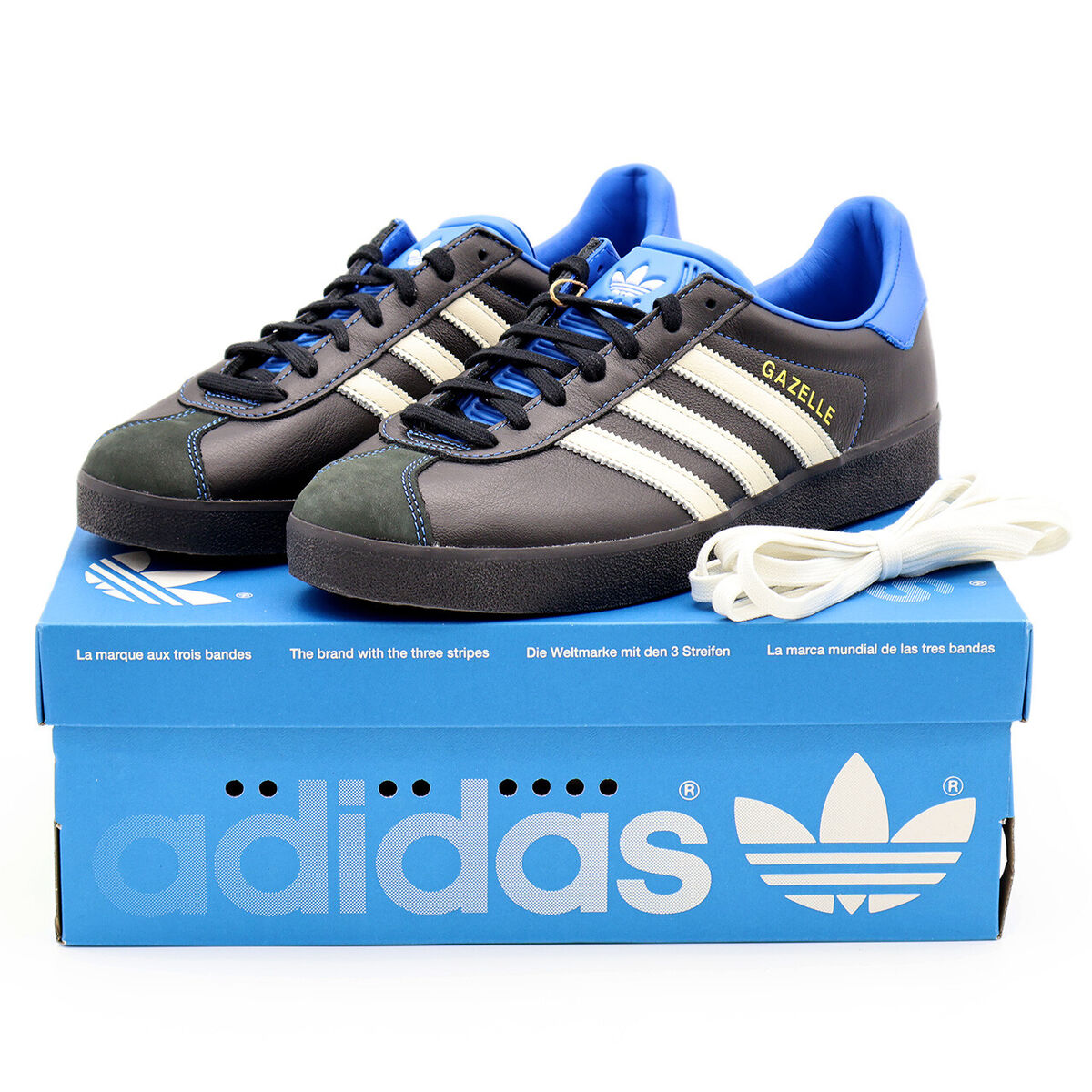 IG1729 adidas Originals Gazelle 85 Core Black Bluebird Core IG1729 adidas Originals Gazelle 85 Core Black Bluebird Core