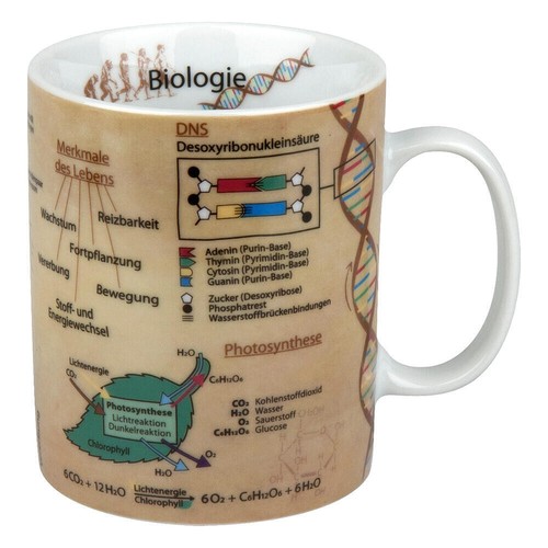Tasse à Café "Literature Knowledge" Könitz - 460ml - Porcelaine - Motif Littéraire Coloré - Fabriquée En Allemagne