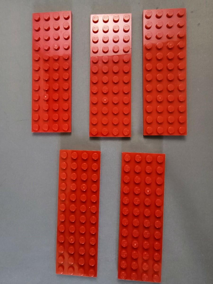 LEGO X 12 Plate MILS Plates -Red- 3029 (5 Count bag) New!