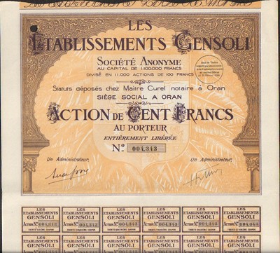 TOP DECO => establishments GENSOLI, tobacco (ORAN ALGERIA) (M)