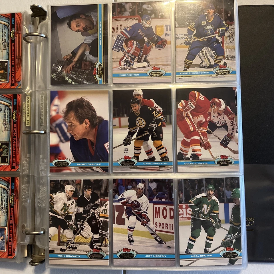 1991-92 Topps  Stadium Club Hockey 400 Card Set 12 Rookies 53 Hall Of Famers - Image 2 of 4