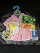 Madeline Doll Eden 15" Bath Time Robe Duckie Washcloth Outfit Cap Clothing B24