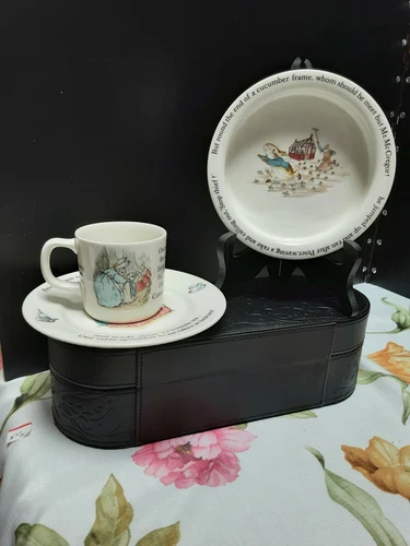 Wedgwood Peter Rabbit 3 Piece Nursery Set Beatrix Potter 
