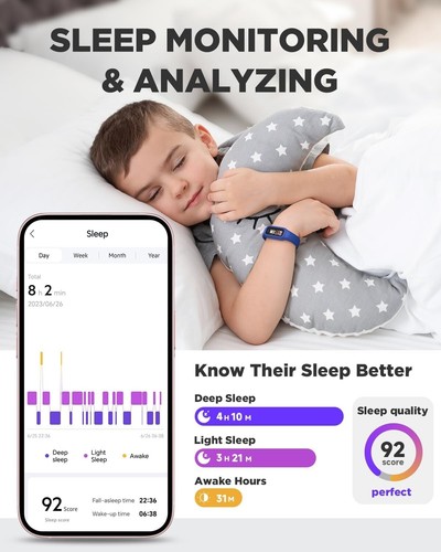 Vigor 2 L Kids Fitness Tracker Watch for Boys Girls Ages 5-15 Activity Tracker S - Picture 6 of 6