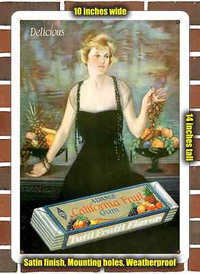 Metal Sign - 1920 Adams California Fruit Gum 4- 10x14 inches