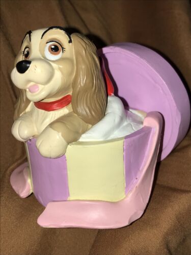 Disney Store Exclusive Lil Classics Lady & the Tramp LADY in a Hatbox PVC 2.5"