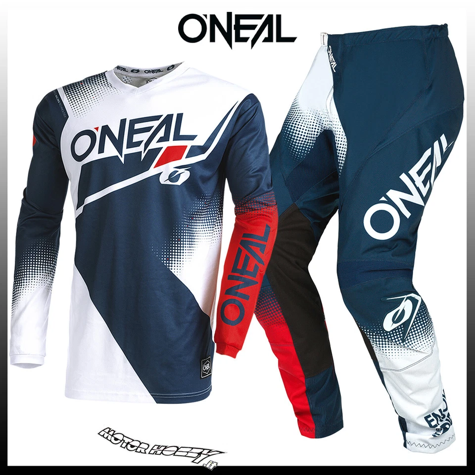 ROPA DE CARRERA COMPLETA CROSS ENDURO O'NEAL ELEMENT ONEAL AZUL BLANCO ROJO 2022 - Imagen 1 de 1