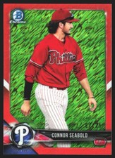 2018 Bowman Chrome Prospects Orange Shimmer /25 Connor Seabold #BCP164 TS8