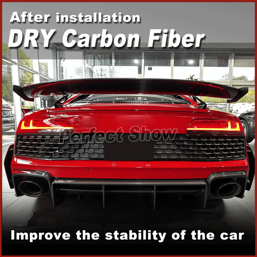 For Audi R8 V10 GT Coupe 20UP TT TTS DRY Carbon Rear Boot Trunk Spoiler Wing Lip - Bild 9 von 14