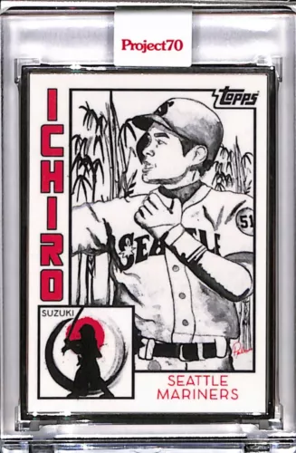 2021 TOPPS PROJECT 70 #784 ICHIRO SUZUKI BY BRITTNEY PALMER SILVER FRAME 02/51