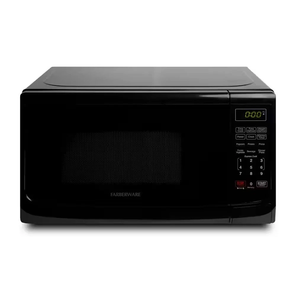 New Farberware 0.7 cu. ft. 700-Watt Countertop Microwave Oven Black, FMK07BLK