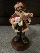 Emmett Kelly Christmas Santa Checking His List Real Rags Figurine