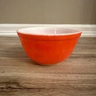 Vintage PYREX Primary Colors Red No. 402 1.5 quart Nesting Mixing Bowl Faded