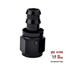 Push Lock Hose Fitting End Black 6AN Straight