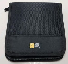 Case Logic 16 CD Storage Carrying Case Black Zipper Closure 11/04