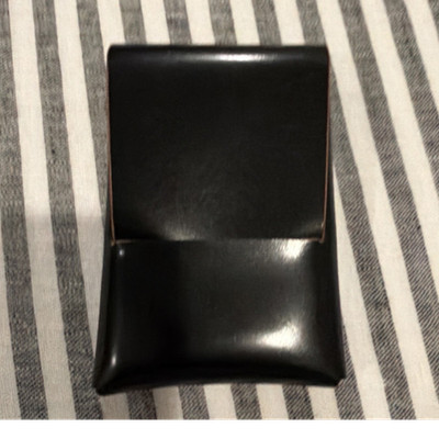 Black Folding Business Card Holder Case