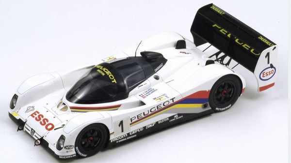 Spark 18LM92 1:18 Peugeot 905 Sieger 24H Le Mans 1992 Mit Acrylabdeckung-image