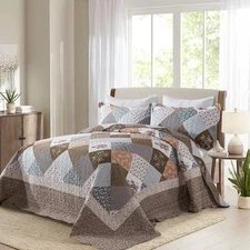 Oversized King Bedspreads 120x120-3 Pcs California King Quilt, Extra Large Qu...