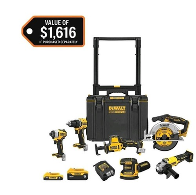 #ad #ad DEWALT DCKTS650D1P1 20V 6 Tool Combo Kit with 2 batteries with Rolling tool box $675.00