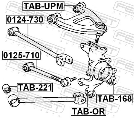 Fits FEBEST TAB-UPM REAR UPPER LEVER SILENTBLOCK TOYOTA CRESTA GX90,J ⭐UK Stock⭐