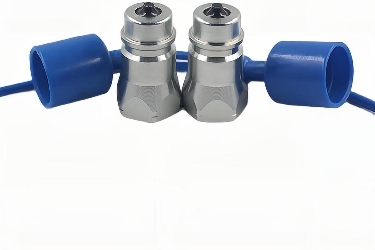 2-PCS 1/2" Ag ISO5675 Poppet Valve Hydraulic Quick Connect Male Coupler Nipple T