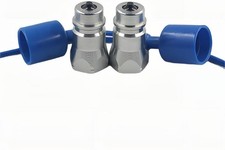 2-PCS 1/2" Ag ISO5675 Poppet Valve Hydraulic Quick Connect Male Coupler Nipple T