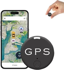 Mini GPS car tracker with Bluetooth location tracking system.