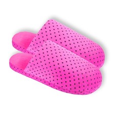 Nikaro Soft Plush Polka Dot Ladies Slippers Anti-Slip Lightweight House Shoes