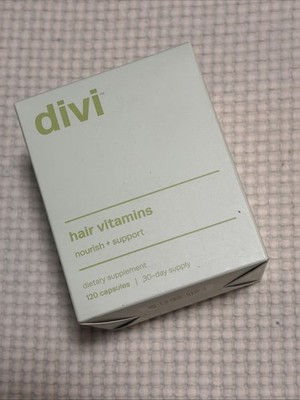 DIVI Hair Vitamins nourish+ support supplement 120 capsules /30-day supply 07/26